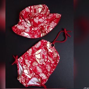 Baby GAP kids Villa swimsuit hat 4T 5T
